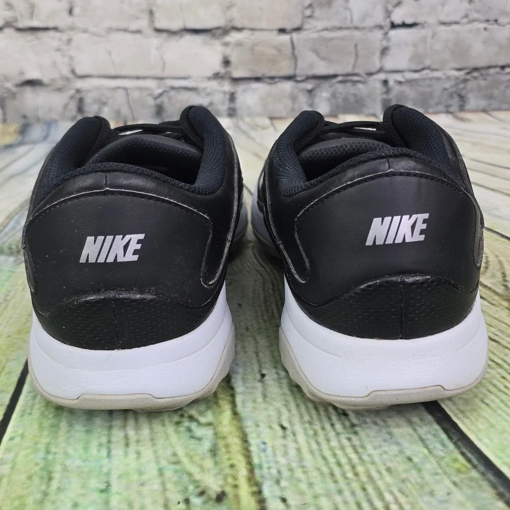 Nike Lunar Command 2 Golf Shoes Mens 11.5 Black Silver Spiked Athletic Sneakers